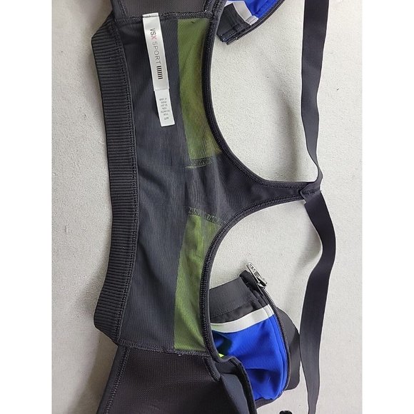 Victoria Secret VSX Zip Front Women's 32DD Sports Bra Racerback High Impact - Picture 8 of 10